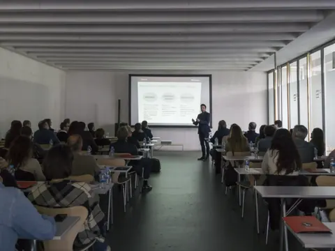 Juan Francisco Rodríguez en la Jornada de Distribución y Marketing Hotelero de Ibiza, en el Palacio de Congresos de Ibiza